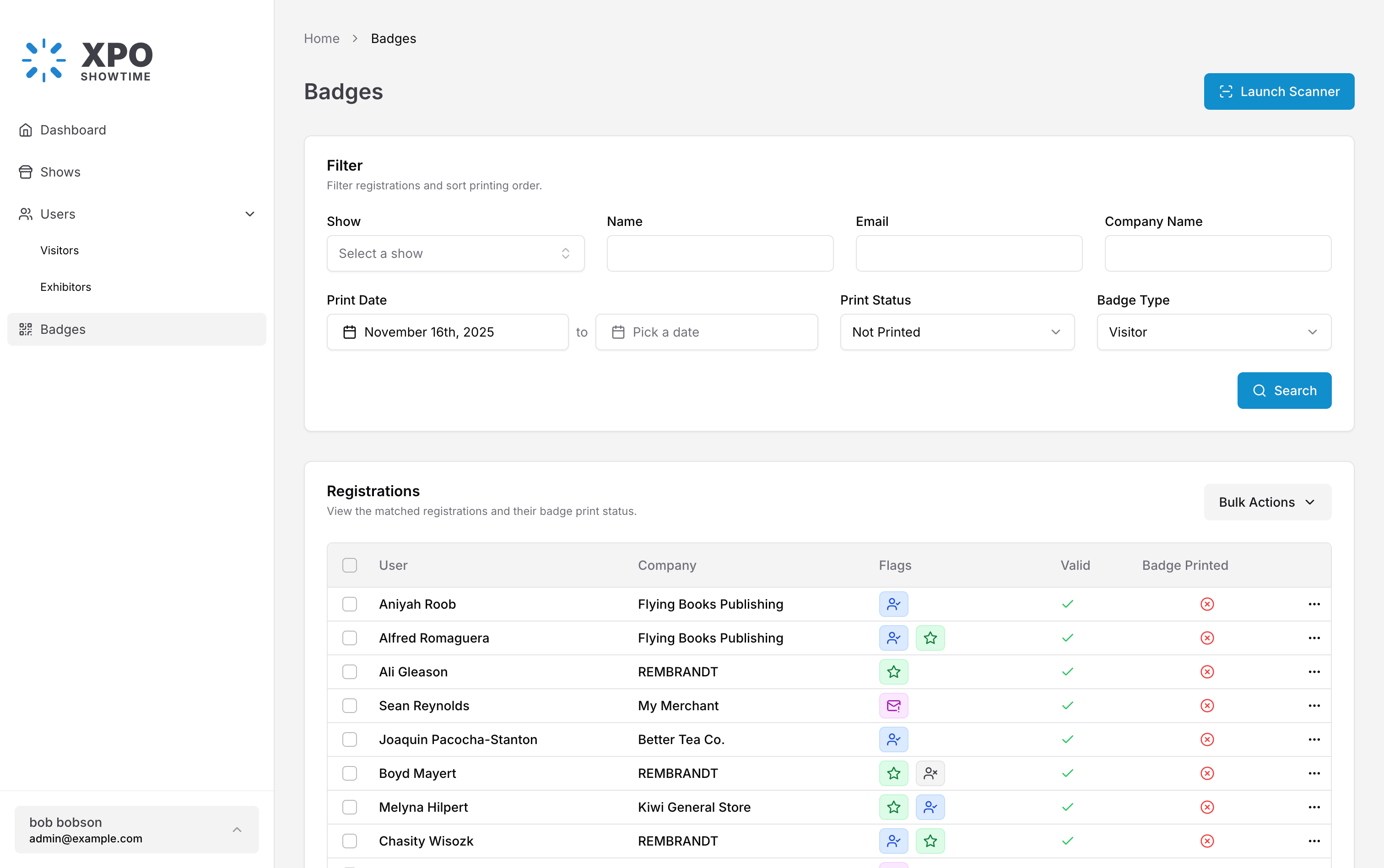 XPO Showtime screenshot