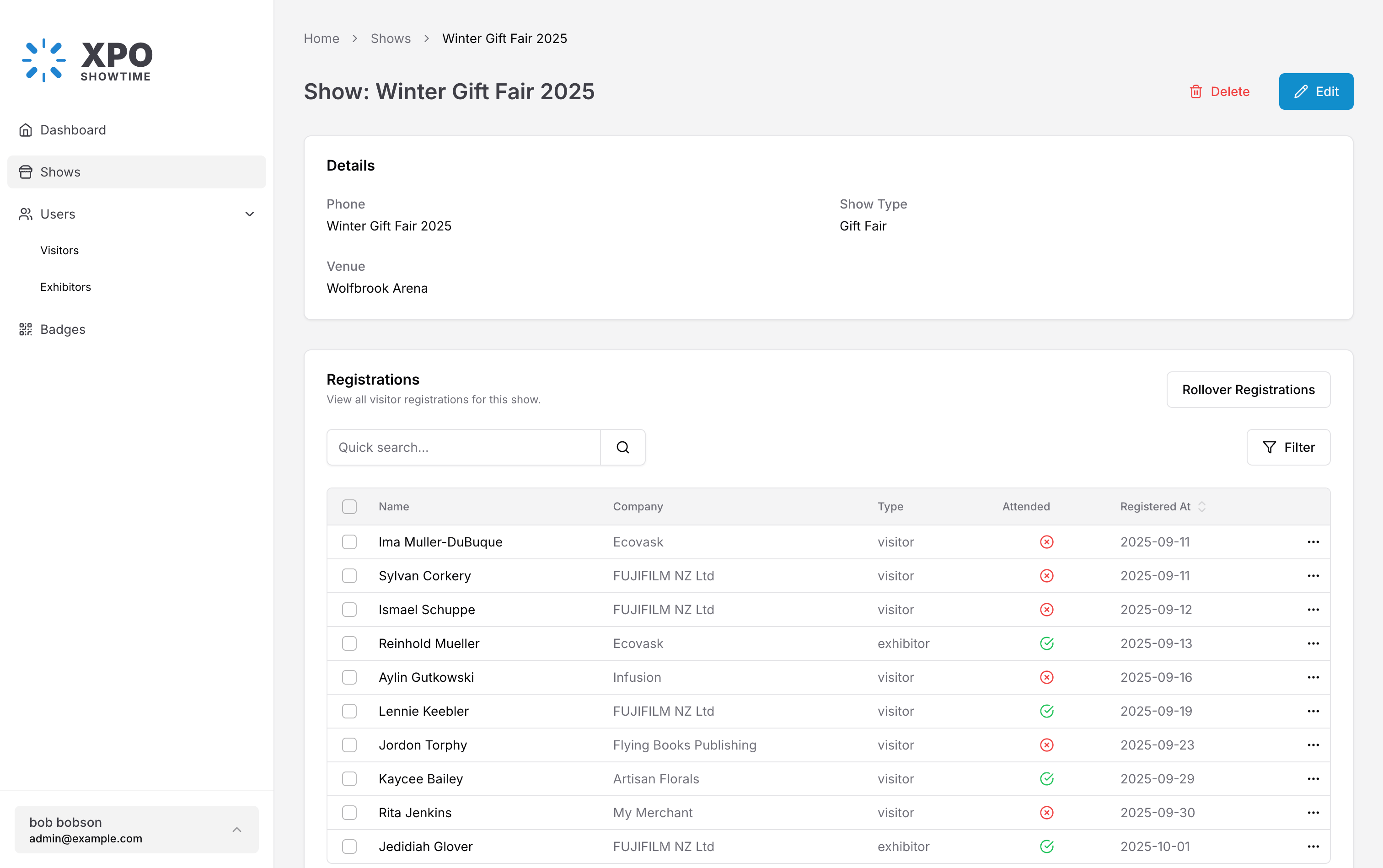 XPO Showtime screenshot