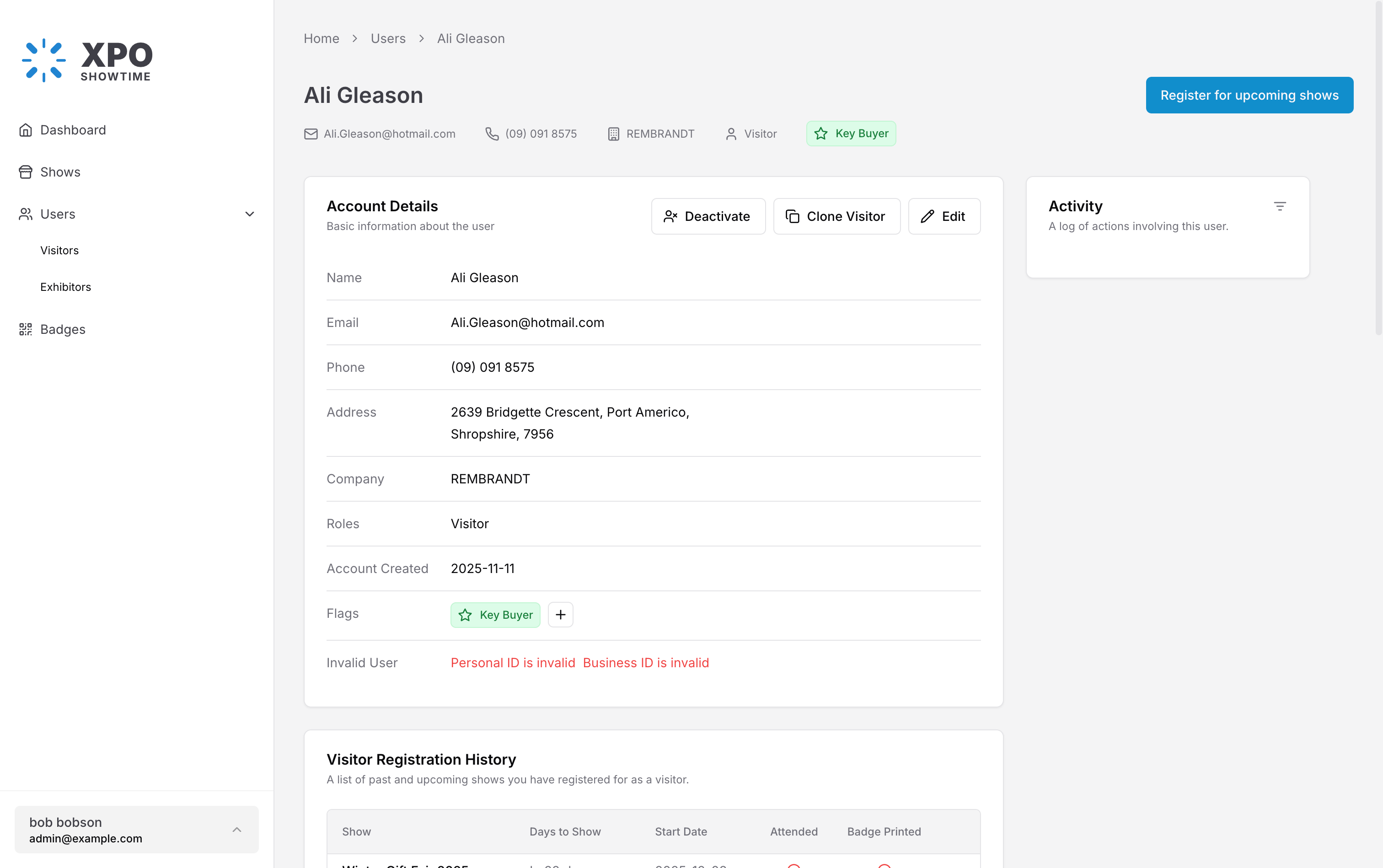 XPO Showtime screenshot